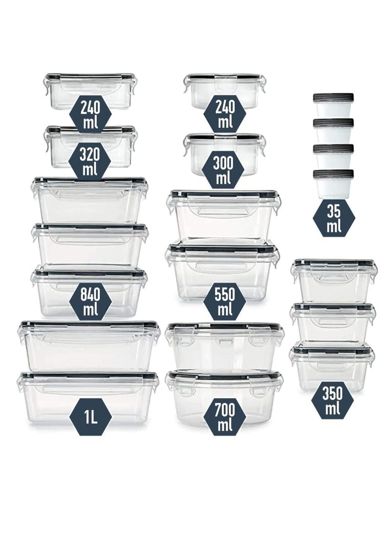 TYCOM 20 PACK Food storage Containers with Lids, Plastic Leak-Proof BPA-Free Containers for Kitchen Organization, Meal Prep, Lunch Containers (Includes Labels & Pen) - Image 2