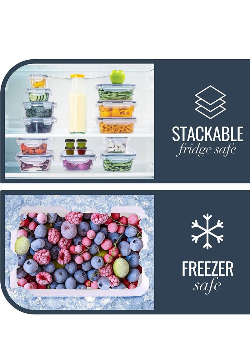 TYCOM 20 PACK Food storage Containers with Lids, Plastic Leak-Proof BPA-Free Containers for Kitchen Organization, Meal Prep, Lunch Containers (Includes Labels & Pen) - Image 5