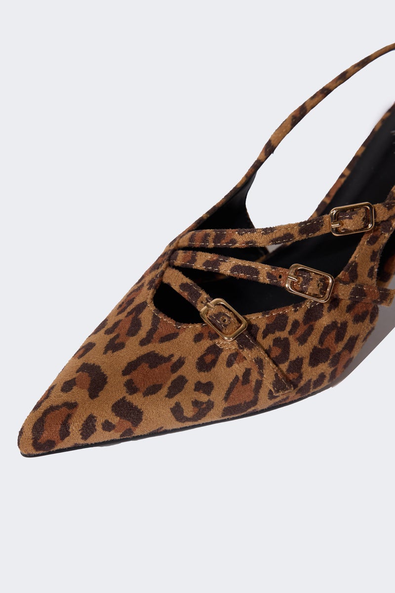 DeFacto Multicolour Woman Woman Faux Leather Heeled Sandals Casual - Image 5