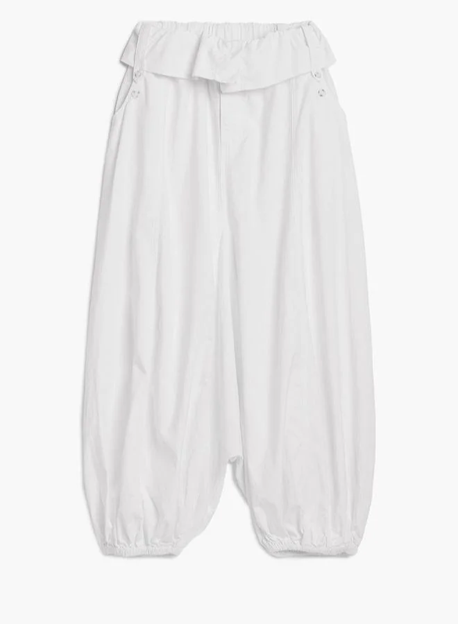 Desigual White Balloon trousers 100% cotton for Women | Best Price UAE