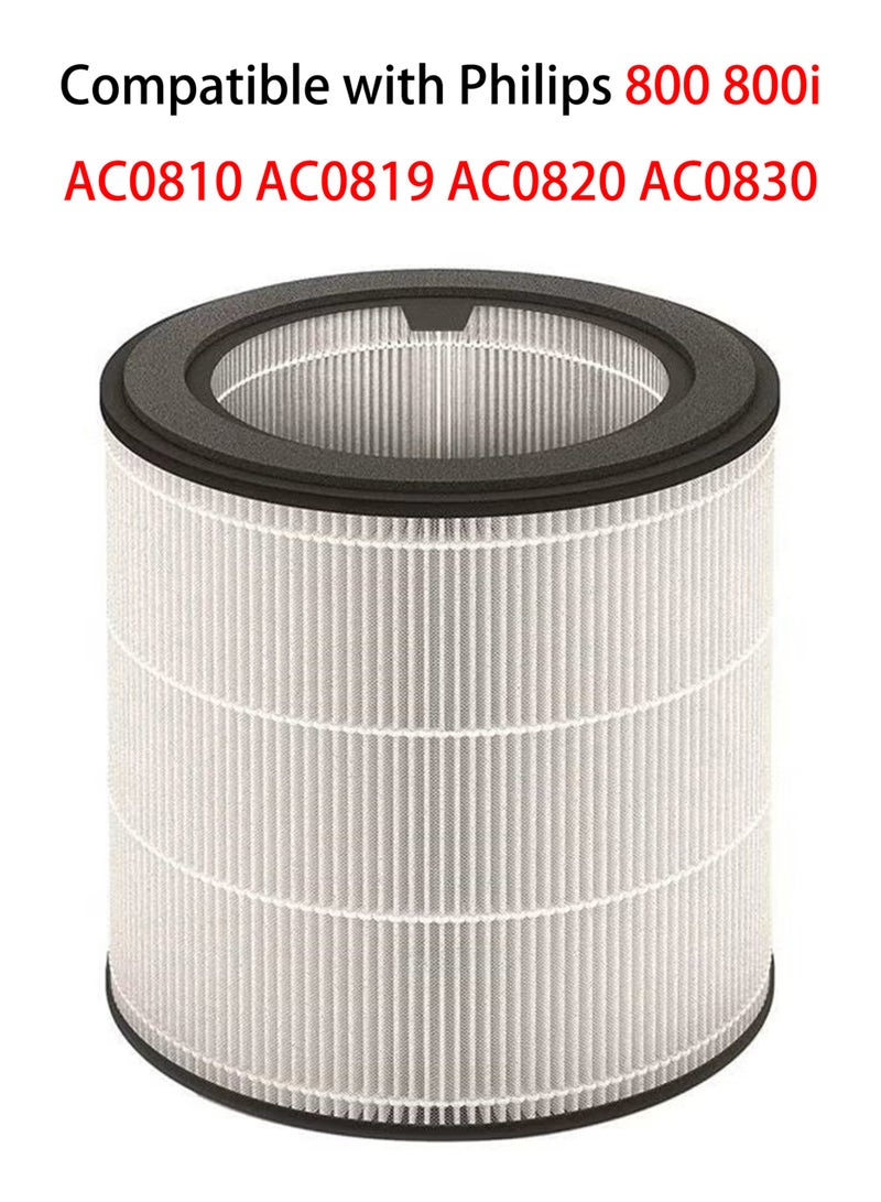 FY0194 Replacement Filter for Philips 800 800i Series AC0810 AC0819 AC0820 AC0830 Air Purifier,  H13 HEPA & Activated Carbon Filter, Removes Dust, Pet Hair, Pollen, Odors - Image 1