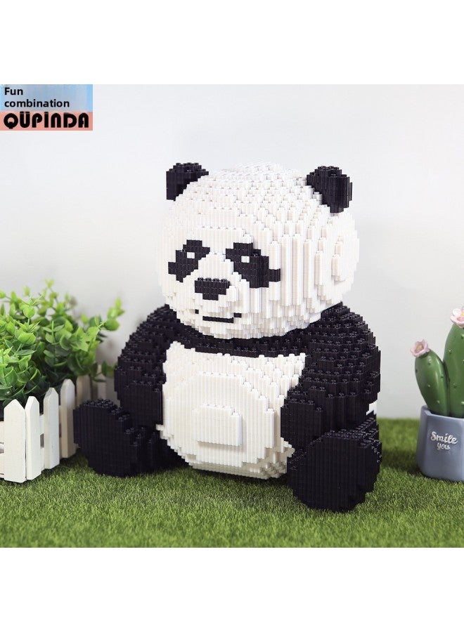 Fun Panda Ornaments Diamond Particles Assembled Toys Compatible With Lego Children's Educational Mini Building Blocks-Color:Small White Rabbit - Image 2