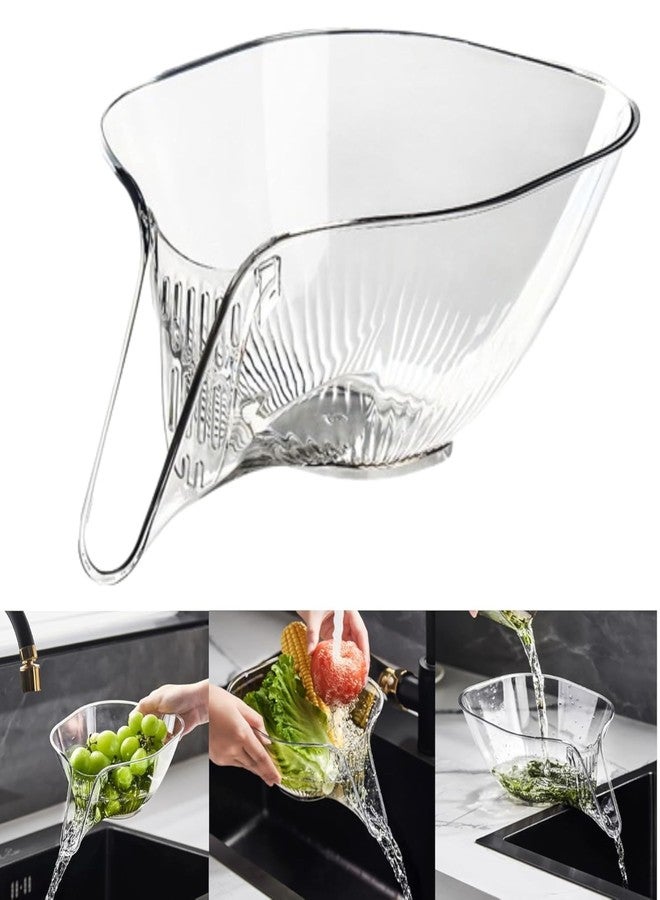 V2H Multi-Functional Kitchen Drain Basket with Funnel, Multicolor, Plastic, Strainer Pack of 1 - Image 1