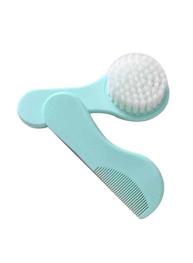 MiniMe Newborn Haircare Set | 0-12 Months | mint/turquoise| BPA-Free Plastic Comb & Soft Nylon Bristle Brush | Anti-Dandruff & Cradle Cap Removal | Ergonomic Design | Lightweight & Easy to Clean - Image 4