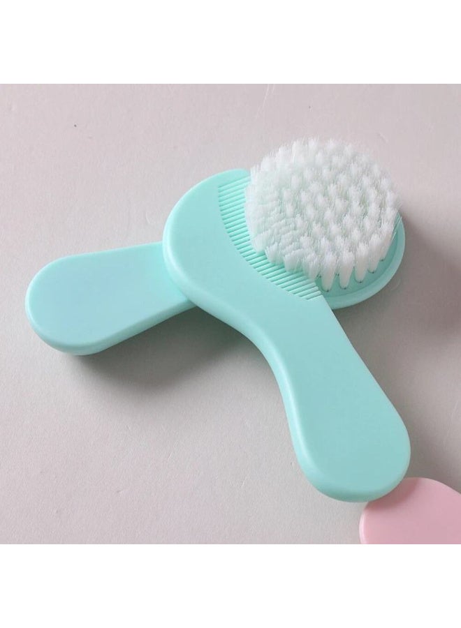 MiniMe Newborn Haircare Set | 0-12 Months | mint/turquoise| BPA-Free Plastic Comb & Soft Nylon Bristle Brush | Anti-Dandruff & Cradle Cap Removal | Ergonomic Design | Lightweight & Easy to Clean - Image 3