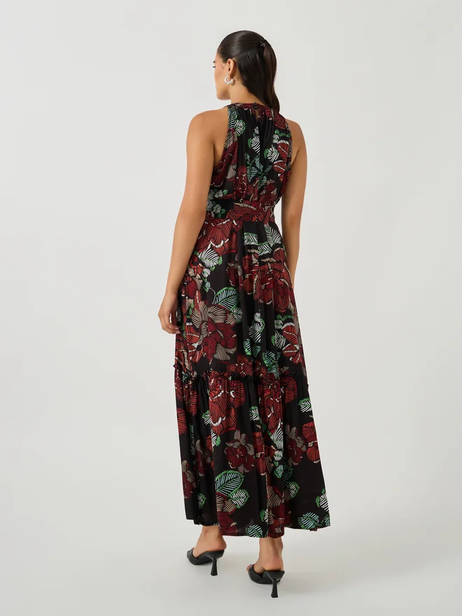 Styli Floral Print Maxi Dress