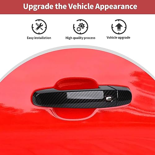 CheroCar Compatible with Camaro Exterior Door Handle Cover Handle Trim Decor Exterior Accessories Compatible with 20162023 Chevrolet CamaroCarbon Fiber - Image 3