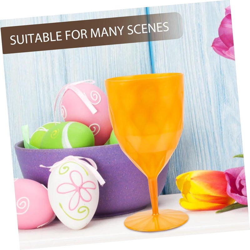 6pcs Plastic Goblet Unbreakable Cocktail Wine Goblets for Parties Dinners Creative Juice Cups for Boys and Girls Smooth Plastic Drinkware Pineapple Design - Image 5