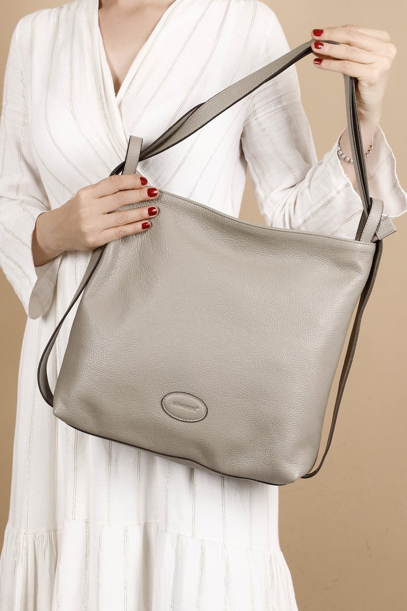 Gönderi(r) Gon Platinum Genuine Leather Large Size Women's Shoulder and Backpack Bag B7740  - Image 1
