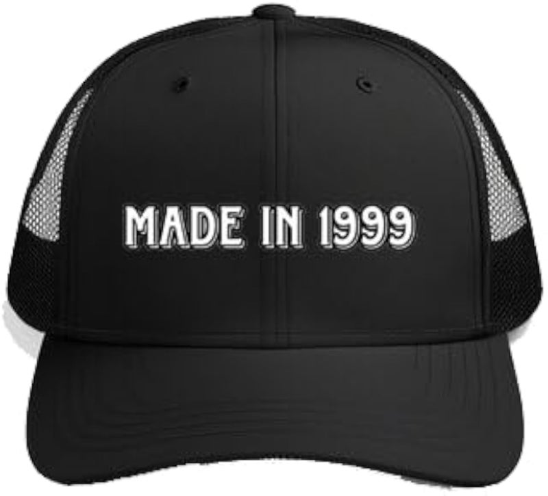 MADE IN 1999 Plain unisex baseball cap Black