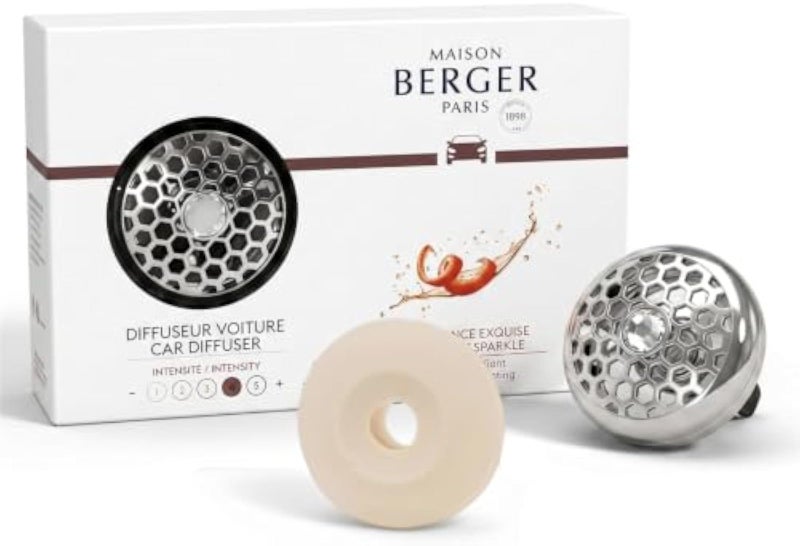 Maison Berger - Refillable Scent Diffuser with Car Hook - 3.1 x 2 x 0.8 inches - Made in France (Beautiful Shine) - Image 1