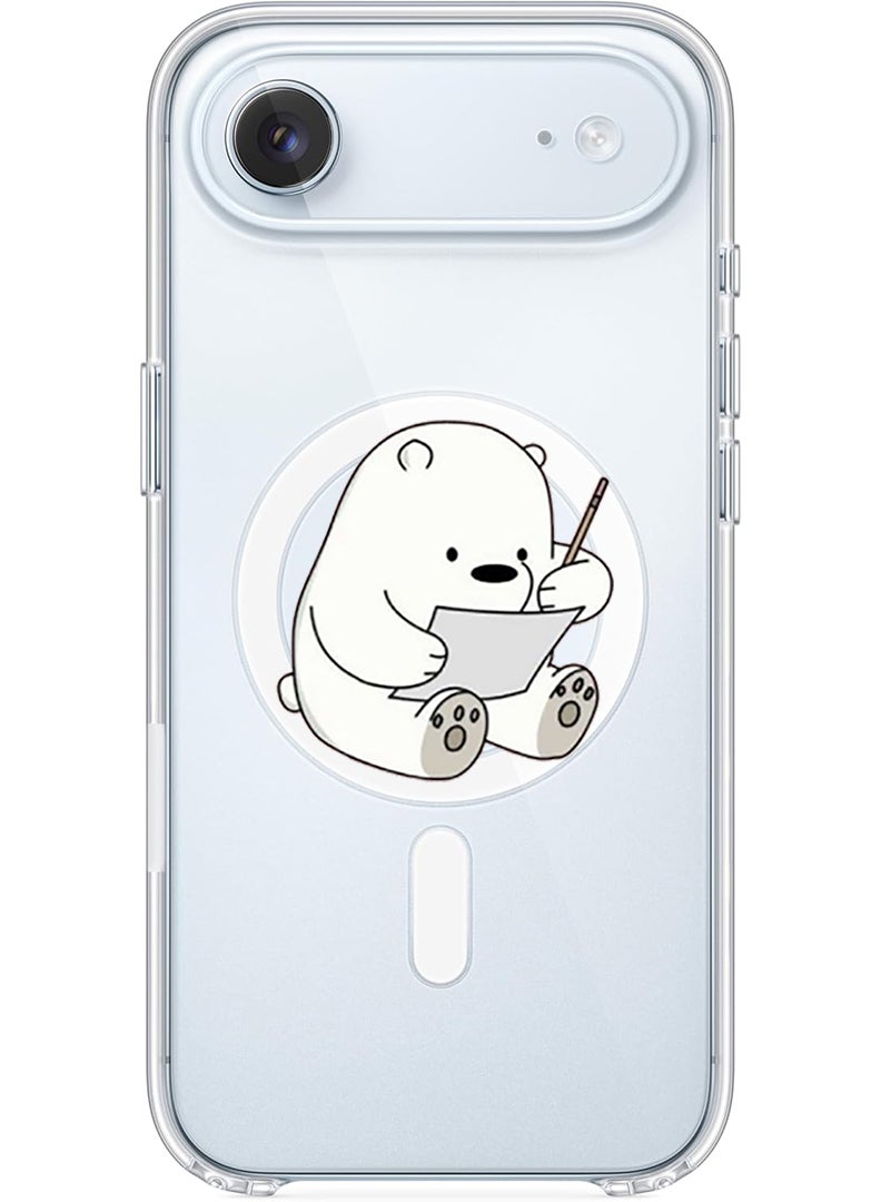 Theodor Magnetic Case for Apple iPhone 17 Air Compatible with MagSafe Wireless Charging, Shockproof Phone Bumper Cover - Panda writing - Image 1