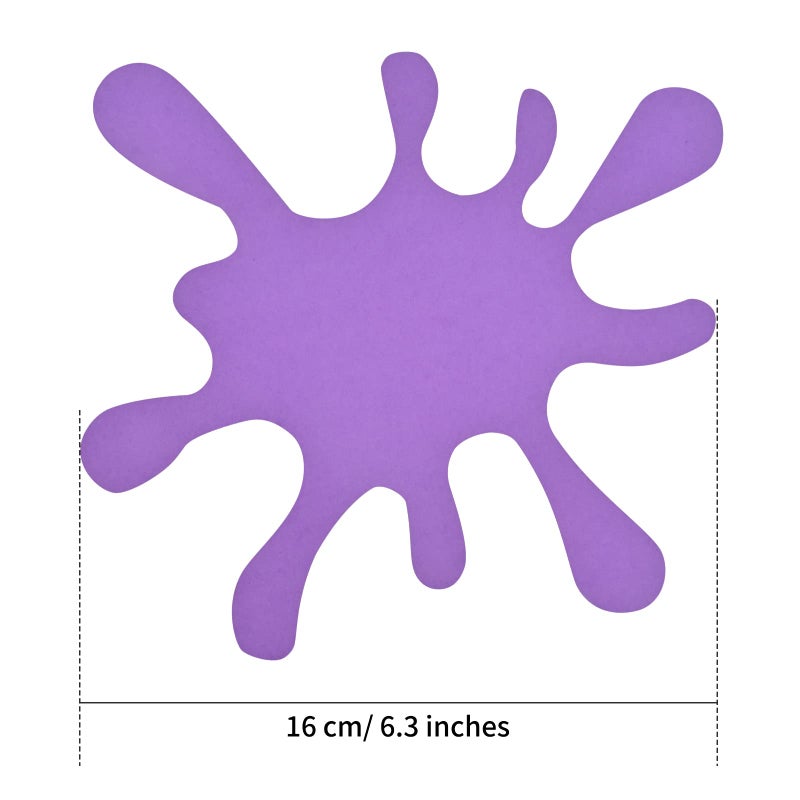 Lecferrarc 42 Pcs Paint Splatter Cutouts Colorful Art Painting Party Decorations Art Paint Splash Silhouette for Art Painting Theme Birthday Party Decoration School Bulletin Board Craft Home Wall Decor - Image 3