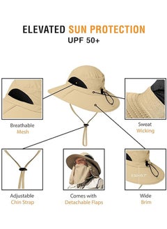 Bucket Hat ,Fishing Hat ,Outdoor Sun Protection Hats for Men & Women Mens Sun hat Neck protection sun protection mosquito protection UV protection bucket hat Khaki - pzsku/Z36EB888D9365FA3FAFEFZ/45/_/1721284414/f6d7367f-38ef-449e-868d-1715de79c48d