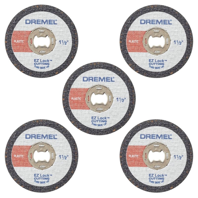 DREMEL EZ476 1 1/2-Inch EZ Lock Rotary Tool Cut-Off Wheels for Plastic - 5 Pack - Image 1