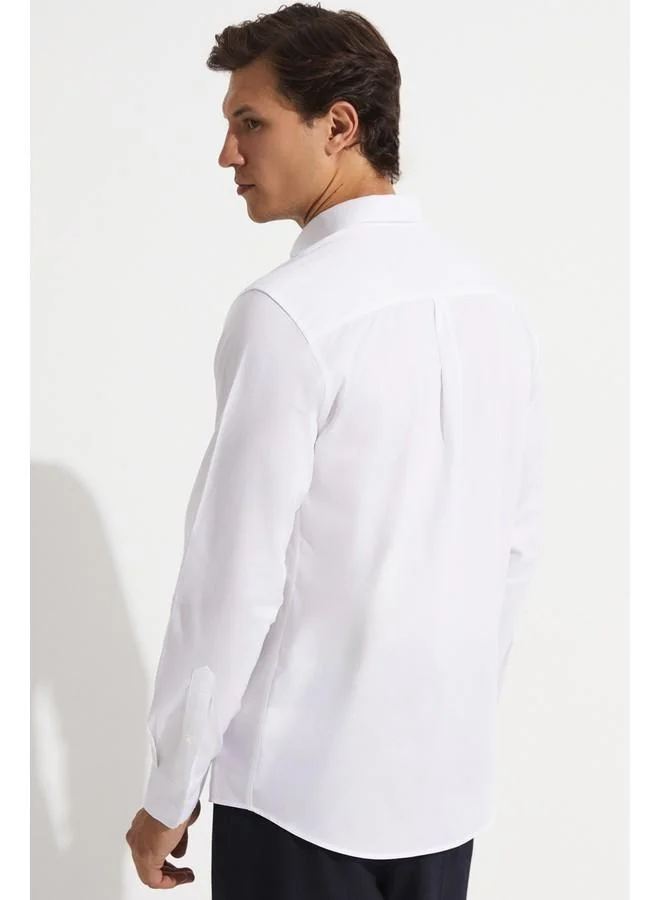 JUNE June Exclusive Men Long Sleeve Regular Fit Shirt White