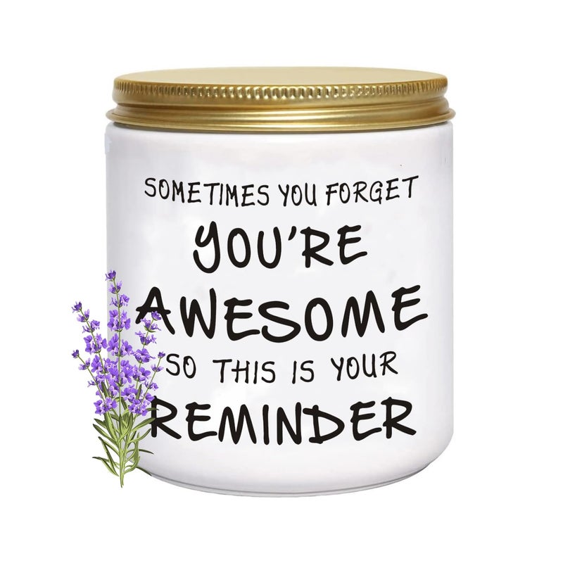 BFJLIFE Candles Gifts for Women Unique Inspirational Galentines Valentines Day Christmas Birthday Self Care Relaxation Spa Gifts for Her Sister Friend Wife Girlfriend Lavender Scented Candle