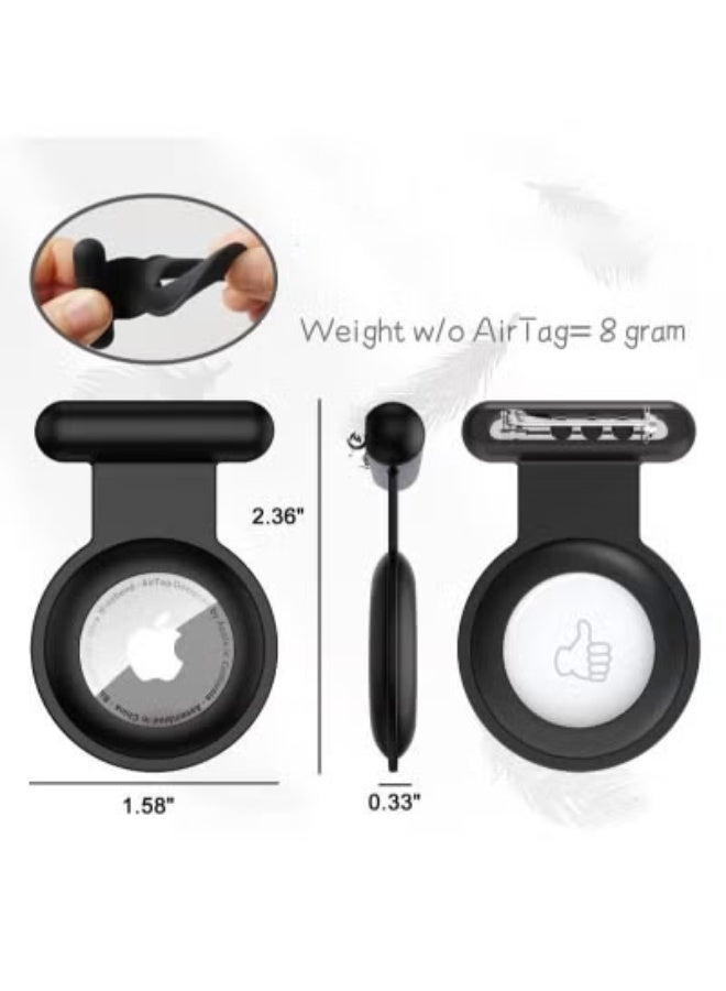 4-piece Protective Air Tag Case,  Air Tag Holder with Invisible Pin, Waterproof Liquid Silicone, Anti Lost Air Tag Cover Suitable for Children Elderly Backpack and Luggage - Image 3