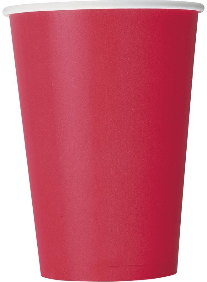 Unique Party 31504-12oz Red Paper Cups, Pack of 10 - Image 1