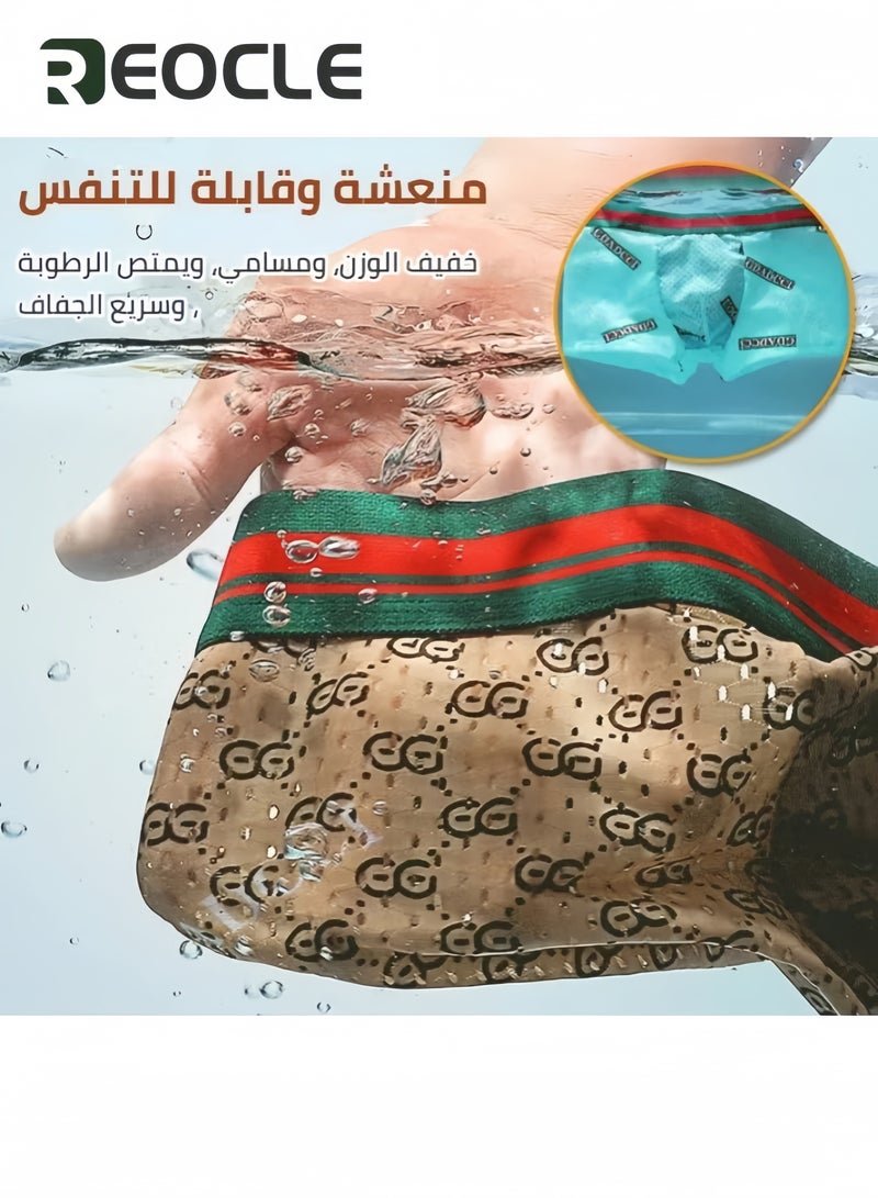 ريوكل ملابس داخلية رجالية بوكسر مضادة للبكتيريا من القطن الخالص مطبوعة، سراويل بوكسر عصرية مكونة من 3 قطع في صندوق هدايا - Image 3