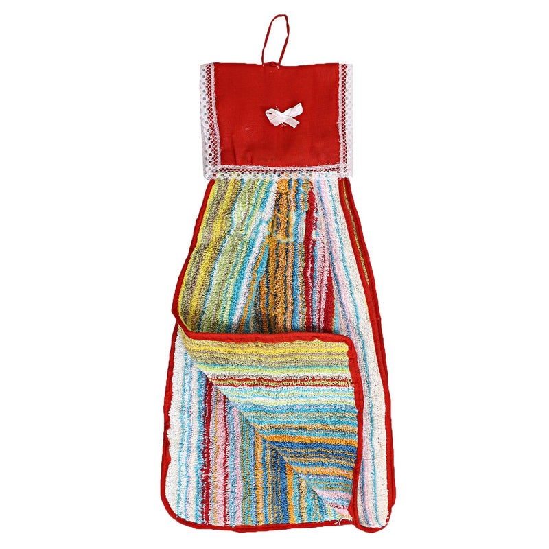 Kuber Industries Printed Design 9 Piece 144 GSM Cotton Washbasin Napkin Towel Set - Multicolour (CTKTC03862) - Image 4