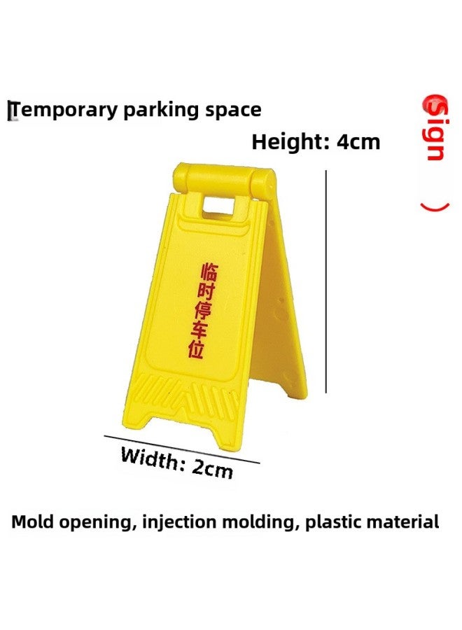 إسكدنيا إشارة مرورية لسرعة الطريق، مرآب انتظار السيارات، مخروط الطريق، نموذج سيارة، مشهد، زخارف، لافتات، لوحة ترخيص، تحت الأرض - اللون: لافتات وقوف السيارات المؤقتة - Image 1