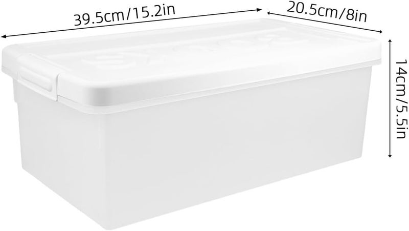 DOITOOL Plastic Book Storage Box with Lid Small Organizer Bin Multipurpose Carrying Container for Books, Craft Supplies, and Desk Storage - Image 2