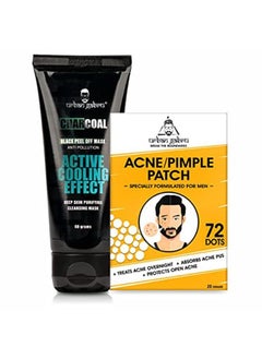 Combo- Face Care Kit Charcoal Peel Off Mask + Pimple Patch For Pimple And Acne And Dark Spot.