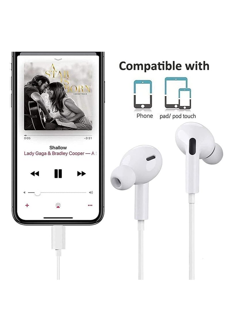 ELTRAZONE Earbuds/Headphone with Lightning Connector(Built-in Microphone & Volume Control) in-Ear Stereo Headphones Headset Compatible with iPhone 12/SE/11/X/8 7-All iOS System[Apple MFi Certified]Plug and play  - Image 3