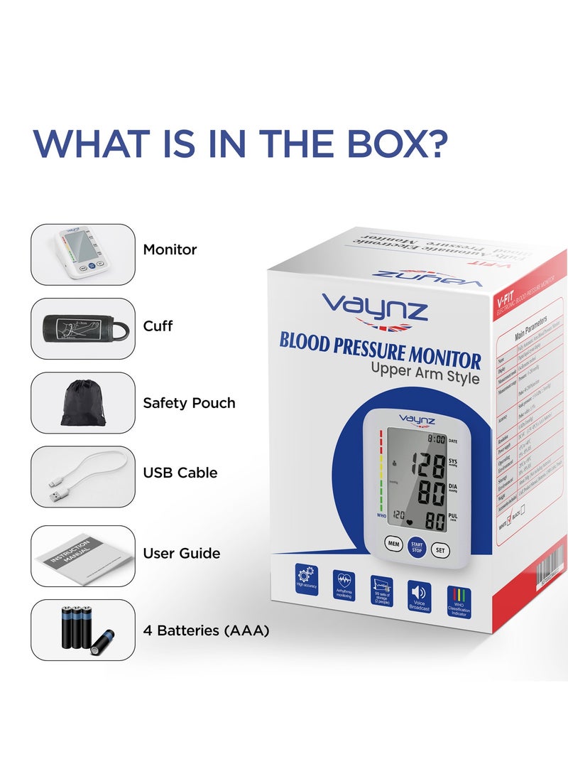 vaynz Vaynz Blood Pressure Monitors - CE Approved by UK and GlucoLeader Enhance Blood Sugar Monitor with 10+50 Test Strips and Lancets - 800 Memory Diabetes Testing Kit in mg/dL  - Image 5