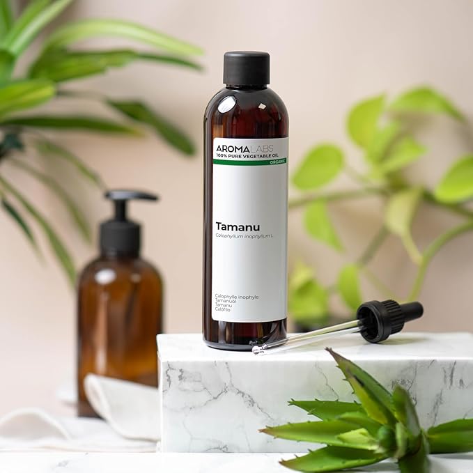 ORGANIC TAMANU Oil 250mL 100 Pure Natural Cold Pressed and Cosmos Certified AROMA LABS French Brand