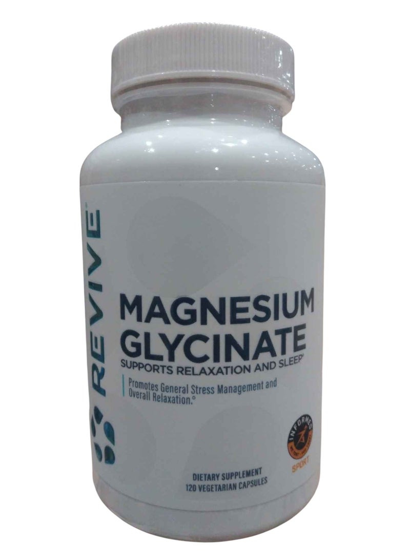 revive كبسولات المغنيسيوم جليسينات النقي 200 ملغ من ريفيف MD - مكمل عالي الامتصاص للاسترخاء وتخفيف التوتر - 120 كبسولة - Image 1