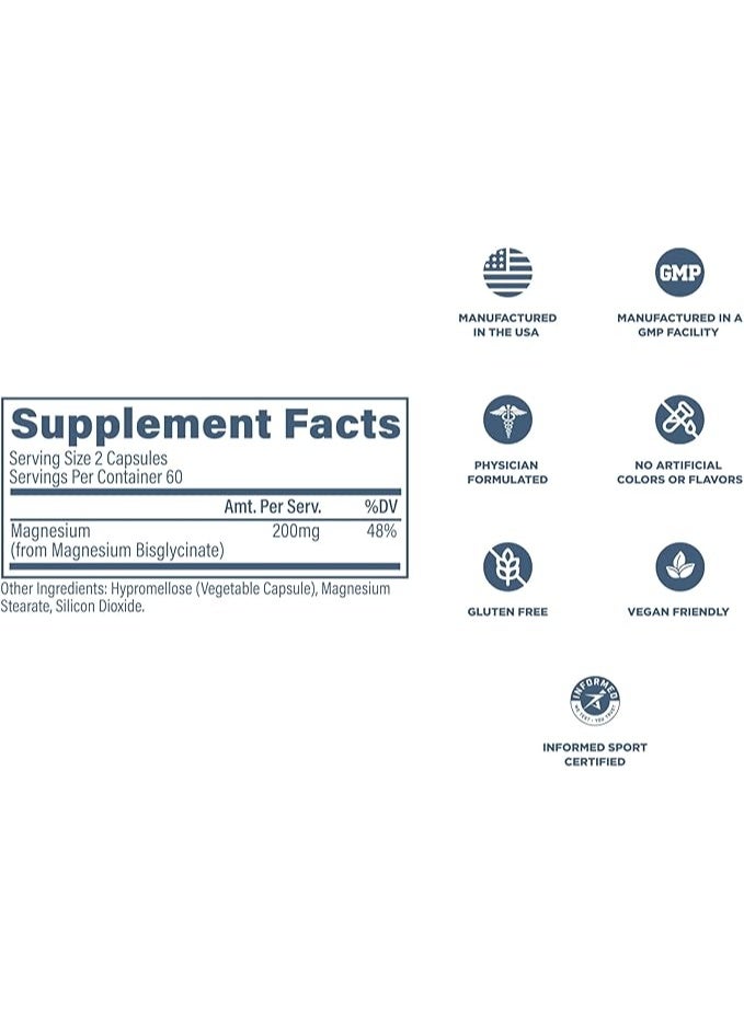 revive كبسولات المغنيسيوم جليسينات النقي 200 ملغ من ريفيف MD - مكمل عالي الامتصاص للاسترخاء وتخفيف التوتر - 120 كبسولة - Image 3
