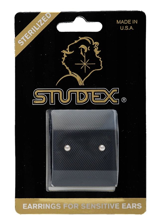 Studex 4MM White Pearl 24K Pure Gold Plated Ear Studs - Image 5