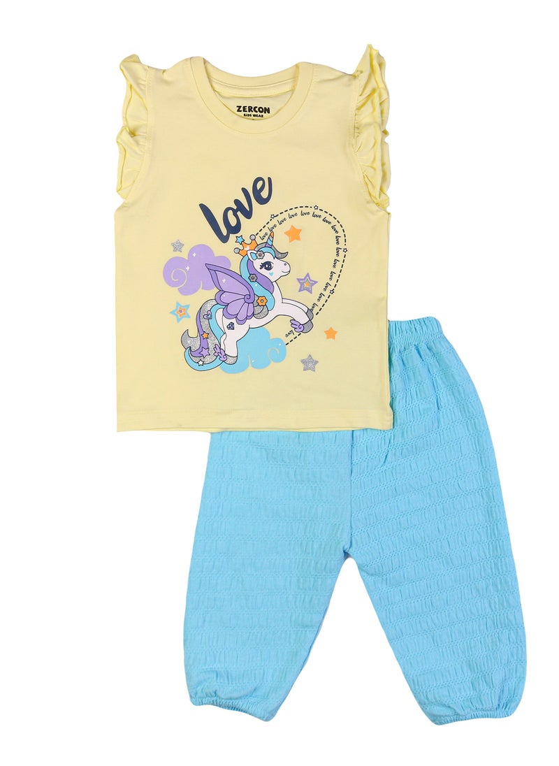 Zercon Summer Pajama Set for Girls  - Image 1
