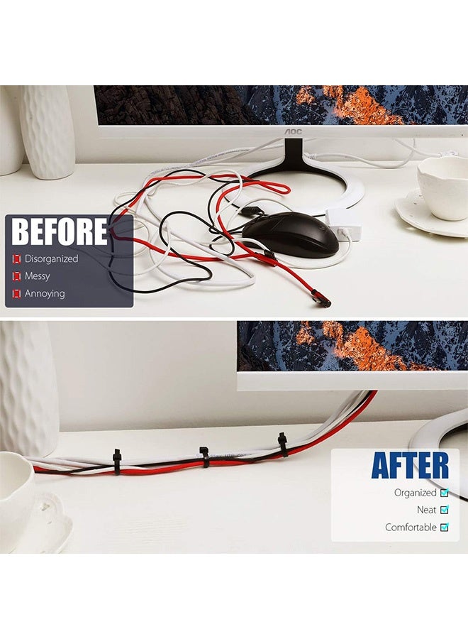 100 Pcs Heavy Duty Cable Ties Multi-Purpose Self-Locking Nylon Cable Cord ManagementBlack Zip Ties Self-Locking Premium Nylon Cable Wire Ties Heavy Duty Black for Indoor and Outdoor - Image 3