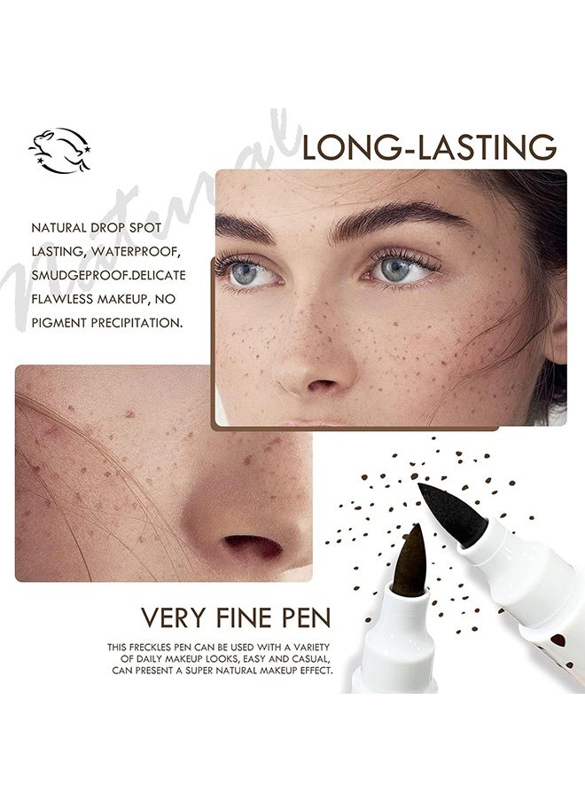 Fit Colors Simulation Freckle Pen,Natural Lifelike Freckle Makeup Pen Magic Freckle Color,Waterproof Longlasting Soft Dot Sopt Pen,for Natural Effortless Sunkissed Makeup -#01CARAMEL LIGHT BROWN  - Image 4