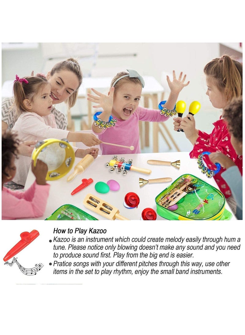 SYOSI Musical Instruments Toddler Toys - Professional Preschool Music Education Toys Percussion Instruments Set Music Early Learning Toys Gifts for Boys and Girls with Storage Toddler Backpack - Image 5