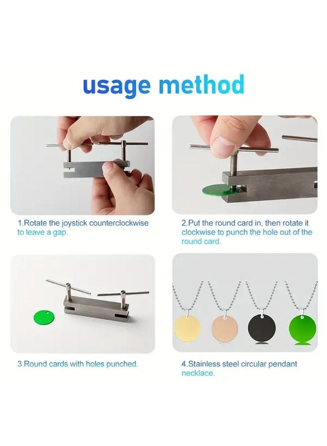 Vintage Hole Punch Tool For Aluminum Copper Leather Jewelry Making With 1 5mm And 2mm Punch Heads - Image 2