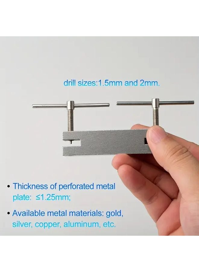 Vintage Hole Punch Tool For Aluminum Copper Leather Jewelry Making With 1 5mm And 2mm Punch Heads - Image 3