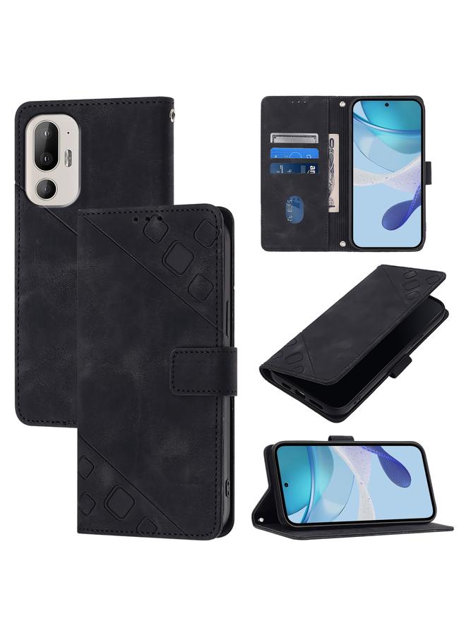 Green Tiger Case For HTC U24 Pro Skin Feel Embossed Leather Phone Case - Image 1