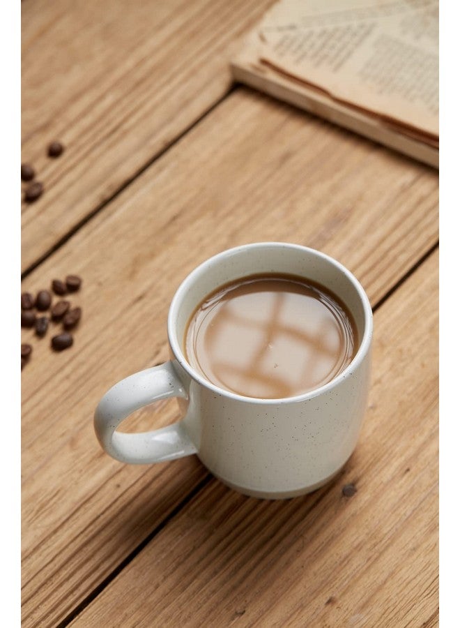 famiware Coffee Mugs for 4, 12 oz Mug Set, Dringking Cup with Handle for Coffee, Tea, Cocoa, Milk, Milkyway serise, White - Image 4