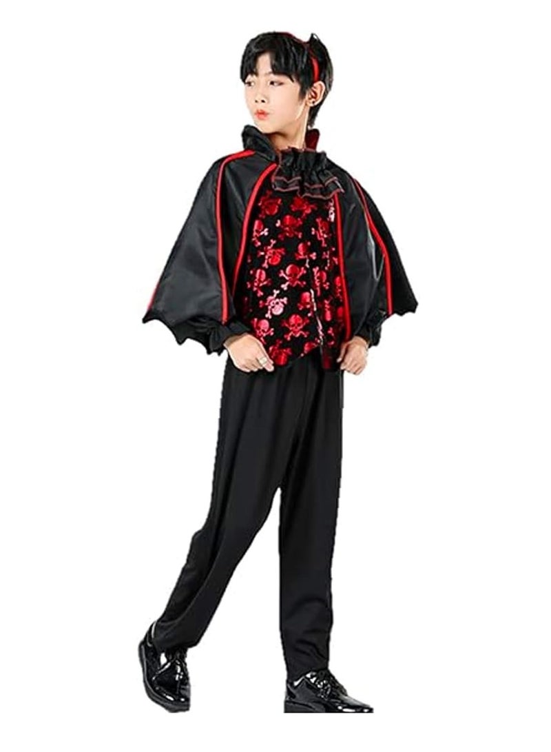 برين جيجلز قهقهات الدماغ زي مصاصي الدماء للأطفال مع كيب للأولاد - مقاس كبير - Image 1