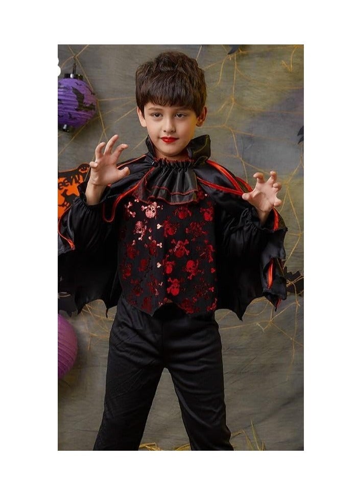 برين جيجلز قهقهات الدماغ زي مصاصي الدماء للأطفال مع كيب للأولاد - مقاس كبير - Image 2