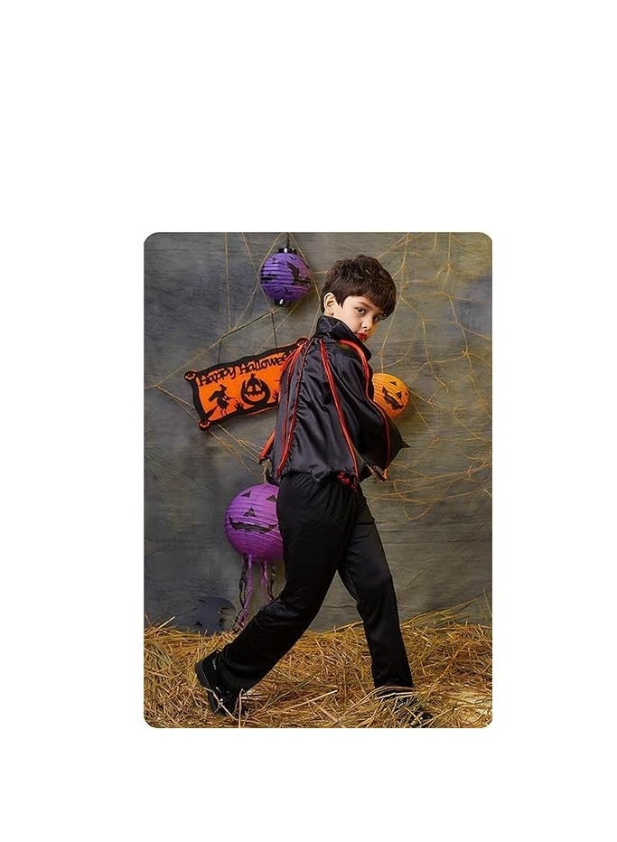 برين جيجلز قهقهات الدماغ زي مصاصي الدماء للأطفال مع كيب للأولاد - مقاس كبير - Image 3