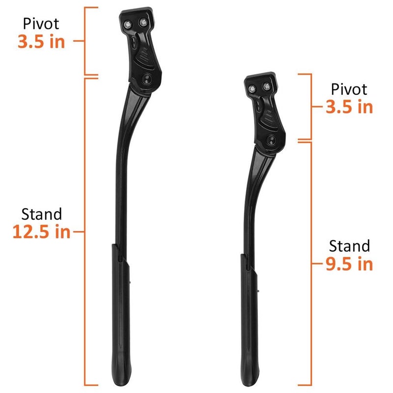 BV Bike Kickstand - Mountain Bike Kick Stand for 24-29" Bicycles - Adjustable Length, Non-Slip Sole, Aluminum Alloy Material - Black Bicycle Kickstand - Image 5