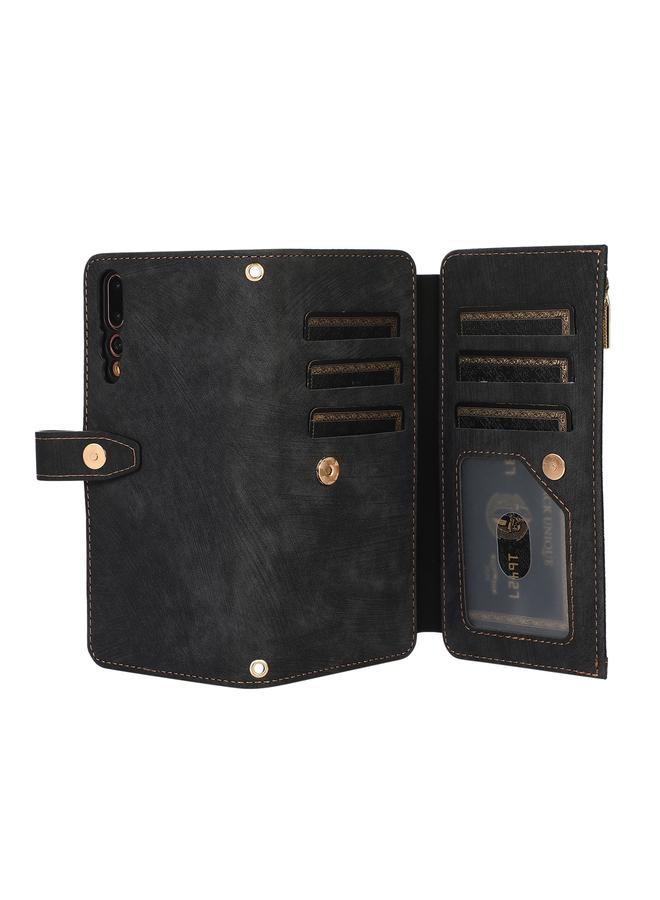 Zaboon Case For Huawei P20 Pro Dream 9-Card Wallet Zipper Bag Leather Phone Case - Image 5