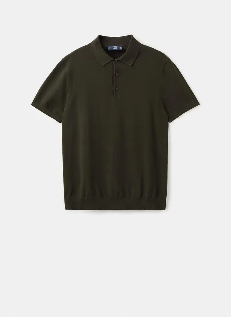 Mango Man  100% cotton fine-knit polo shirt for Men | Best Price UAE