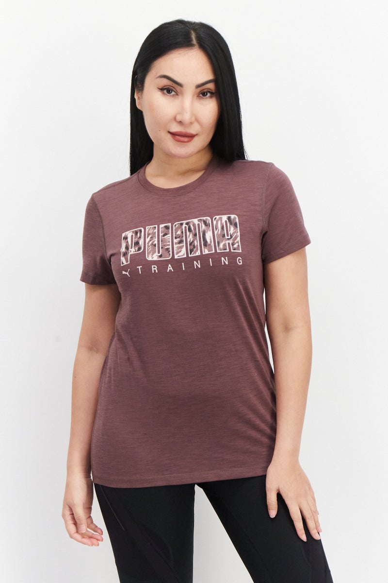 PUMA Women Sportswear Fit Short Sleeve Training T-Shirt, Mauve - Image 1