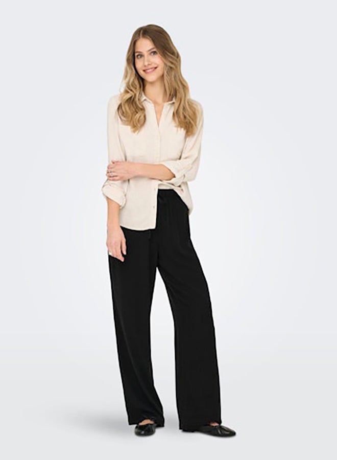 ONLY ONLY Womens Siesta Pull-Up Linen Pant  - Image 1